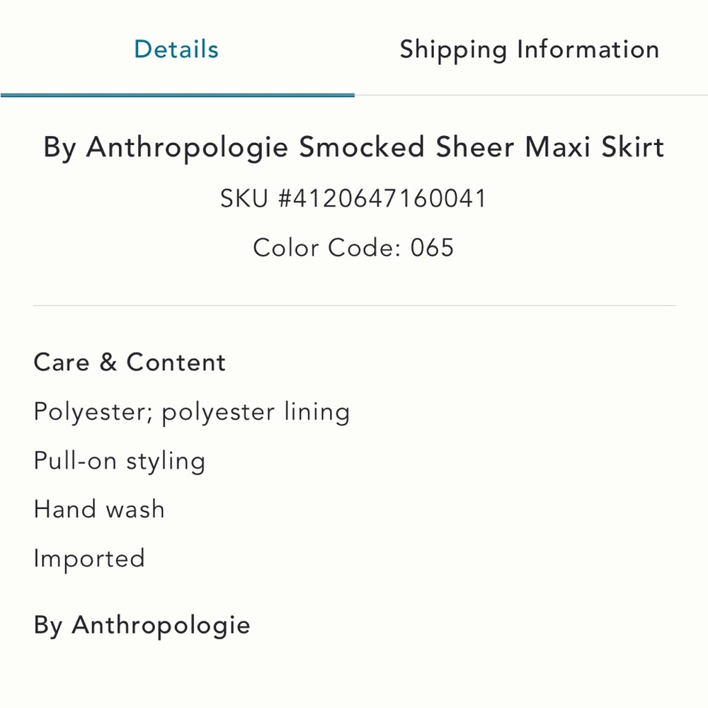 ✨ Anthropologie Smocked Sheer Maxi Skirt Sz 2X - Picture 11 of 13